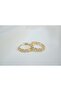 Kp423 Zircon Stone Leaf Shape Gold Earrings (Inner Diameter 13mm)
