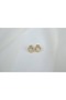 Kp427 Zircon Stone Sun Model Minimal Gold Earrings (10mm)