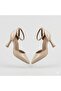 (Pine Cone) Women's Shoes with Slit Heels Beige
