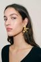 Brand Model Gold Big Flower Earrings
