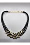 Zamak Metal (0 Nickel) Plated - Leather Necklace & Earrings Dual Set - 4