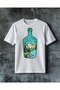 Natural Mountain Lake Sise Printed Oversize T-Shirt