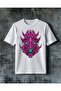 Demon Magenta Printed Oversize T-Shirt