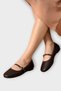 Banded Belted Lightweight Comfortable Stylish Business Office Daily Women's Flats Brown