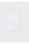 Girl's Muslin Shorts Set White - 3