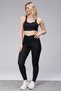 Women's Strappy Crop Top Leggings Set Stretchy Fabric Stylish Sports Combination - 2