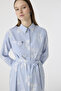 Striped Belted Shirt Dress Blue Tunic 1616 - 2