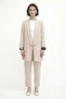Classic Beige Suit with Shawl Collar and Pocket Detail 1103 - 2