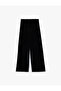 Viscose Comfortable Fit High Waist Lace-Up Wide Leg Pants - 3