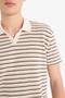 Regular Fit Polo Neck Striped Textured Short Sleeve T-Shirt D7249Ax25Sp - 7