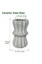 Cream Nordic Style Gray Color Bohemian Ceramic 15x13 cm Cube Vase Trend for Table Shelf Office Hotel Home Decor - 2