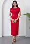 Crew Neck Flounce Sleeve Dress Dks3004 - 2