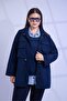 Women's Plus Size Trench Coat with Pocket Detail