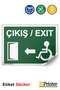 Exit/Exit Isg Warning Sign Sticker 15X21 cm