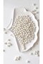 8 mm White Pearl Luxury Perforated Jewelry Accessory Making Beads 50 Grams (190-195 Pieces)