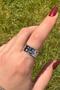 Steel Ring Polished Adjustable Silver Women's - 5