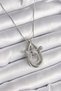316L Steel Silver Color Zircon Stone Drop Model Women's Necklace - Rust-Proof and Stylish