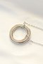 316L Steel Zircon Stone Double Color Tifany Necklace 5886 - 2