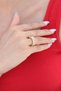 Zircon Stone Baguette Gold Color Women's Ring 5886 - Eterna6571-7578 - 2