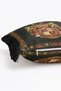 Lion Royal Coat of Arms Tapestry Fringed Throw Pillow Cover - Vintage Pillowcase with Black Tassels - 6