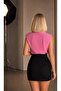 Women's Fuchsia Shoulder and Side Gathered Blouse Be412 - 2