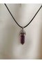 Amethyst Natural Stone Pandula Necklace - Nail Model Natural Stone Necklace - 3