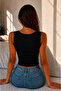 Lace Detail Basic Stretchy Camisole Fabric Bluz Undershirt - 4