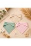 Muslin Baby Scarf, Collar, Baby Bib 3 Pieces { 100% Cotton Double Layer & Double Snap Fasteners } - 2