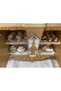 Shelf Depth 40 cm X 5 Mt Luxury Satin Quilted Shelf Cover with Free Installation - Drawer Cover - Wardrobe Cover - White & Cream - 5