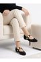 Women's Black Soft Sole Stylish Comfortable Daily Ballerina Shoes - 2