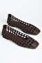Women's Babet Brown Knitted Material Blunt Toe