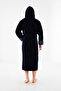 Men's Hooded Embroidered Bamboo Cotton Sport Model Soft Absorbent Luxury Bathrobe - 2