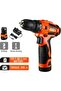 12 V Cordless Drill with 37 pcs Tool Set, Power Electric Drill with Two-Speed Adjustment - 2