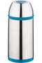 500ml Double Wall Vacuum Flask with Color Band, Bottle for Coffee, Built-in Lid Cup, Stainless Steel, Sport Bottles, Silver- Blue
