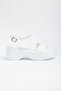 24414-571 White Daily Wedge Heel Women's Sandals - 5