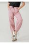 Pink Paça with Stones on the Pocket, Girls' Sweatpants with Elastic Stoppers 6168-2 - 2