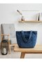 Women's Trendy Model Long Shoulder Strap Jean Denim Bag 47 cm Width / 38 cm Height - 2