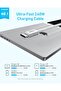 كابل شحن سريع مجدول من زولو USB-C إلى USB-C بقوة 240 واط وطول 6 أقدام لسلسلة آيفون 16 وماك بوك وآيباد وأجهزة USB-C - أبيض - 3