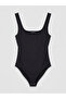 Esvab • Modern & Distinctive Square Collar Women's Snap Fastener Bodysuit