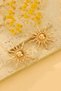 Gold Sun Model Women's Earrings Large Size Stylish Design Earrings - 3