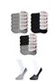 Glb-Stl41414 Black and Gray Women's Ballerina Socks 15 Pairs