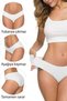 Glb-Stl41414 6 Pieces Women's Seamless Laser Cut Flexible Non-Marking Panties S1 - 5