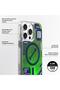 Magnetic Galaxy Magic Quicksand Slim Case for iPhone 16 Pro Max - Glow in the Dark Shockproof Cover - 3