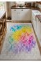 Sdt Fish Theme Patterned Modern Woven Base Decorative Carpet Mosso3399 - 2