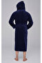 Men's Hooded Collar Pyramid Bamboo Cotton Soft Absorbent Luxury Bathrobe - 3