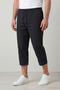 Men's Dad Comfortable Fit Black Linen Hambez Capri Summer Casual Model
