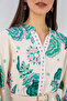 Women's Patterned Long Hijab Dress 1155 - Green 1 - 5