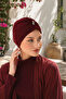 Women's Crystal Stone Detailed Drawstring Outer Bonnet, Casual and Stylish Combination Bonnet