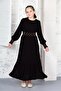 Young Girl's Long Patterned Chiffon Dress - 2