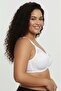 White Plus Size Premium Quality Women's Lace Gathering Bra C Cup - Comfortable Minimizer Wire Free Underwear Without Underwire and Sponge - 5
